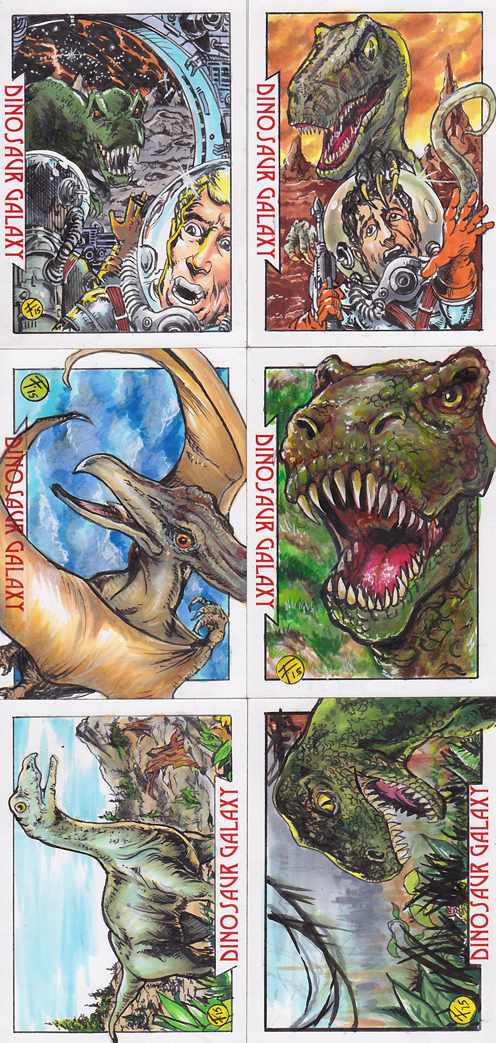 Floyd Sumner Dinosaur Galaxy sketch cards
