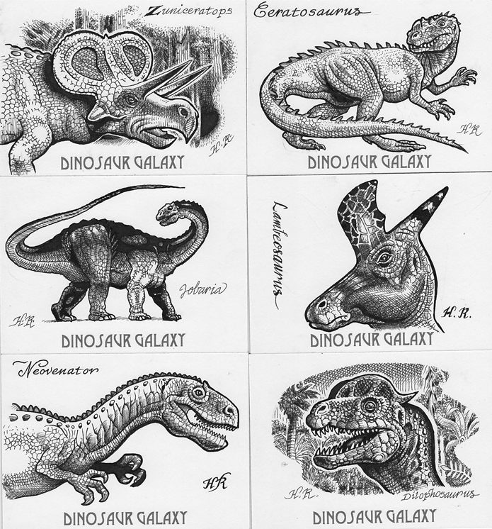 Hal Robins Dinosaur Galaxy sketches
