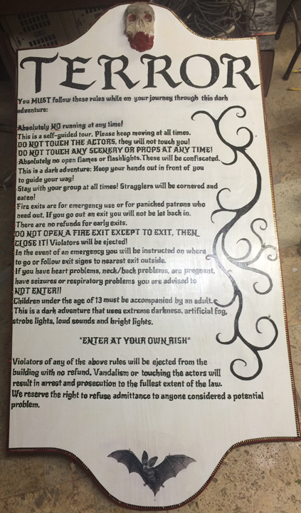 Terror of Tallahassee Rules Sign