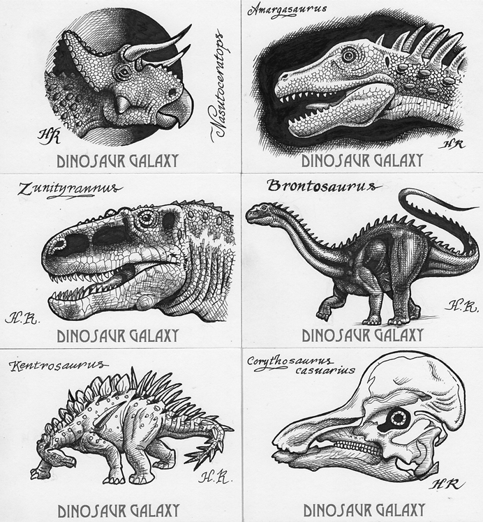 More Hal Robins Dinosaur Galaxy sketch samples